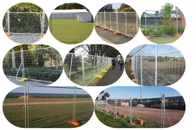 Galvanized 2.4m X 2.1m Anti Climb Temporary Fence Panel Heras Security Fence Panels 2