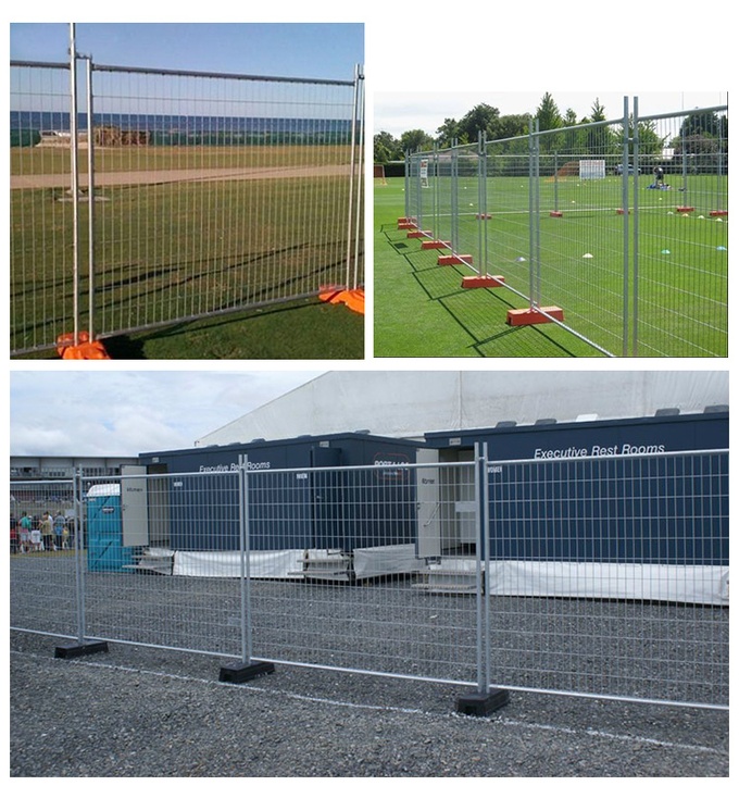Construction Temp Fence Panels 2.1mx2.4m OD 28mm wall thick 2.00mm Mesh 60mm*150mm*diameter 4.00mm 3